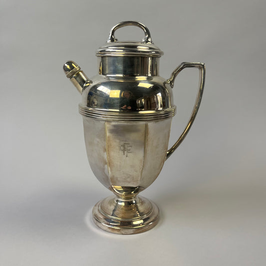 Art Deco Silver-Plated Cocktail Shaker & Pitcher – Classic Martini Shaker