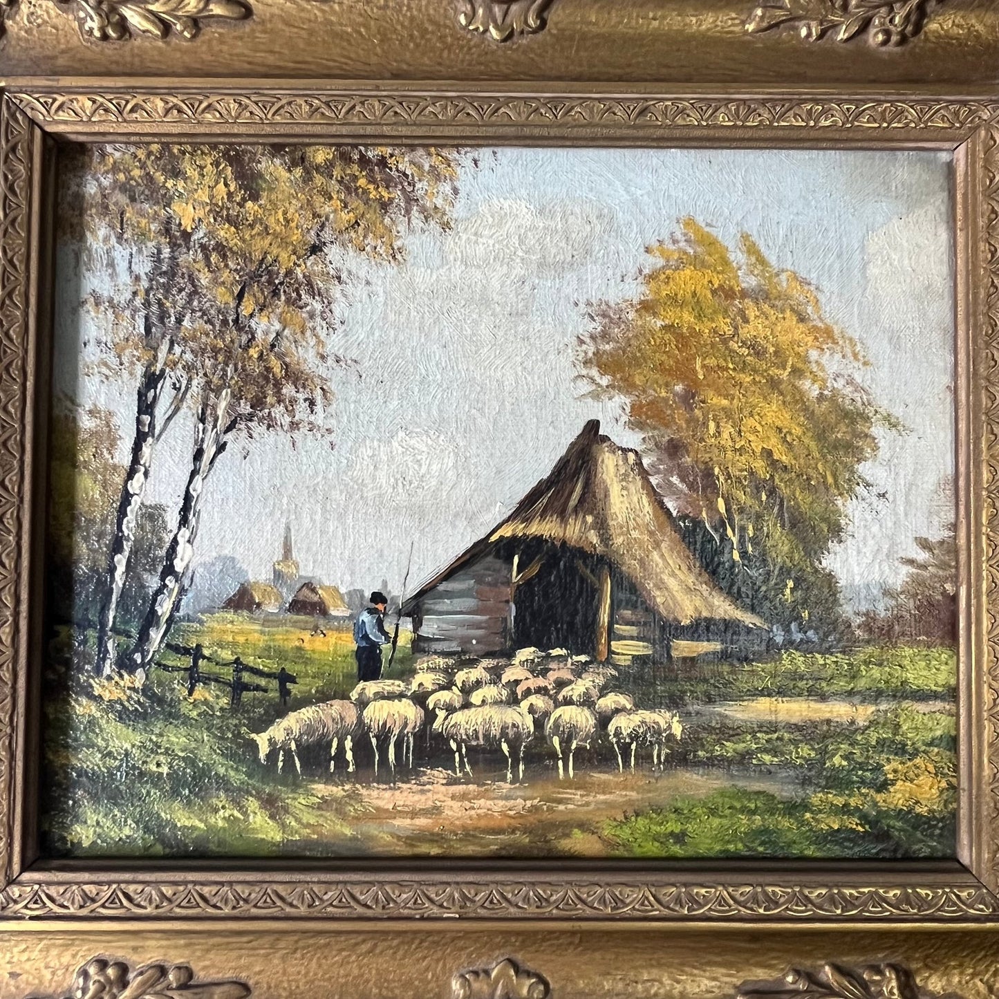 Dutch Pastoral Landscape with Shepherd and Flock | c.1880–1900