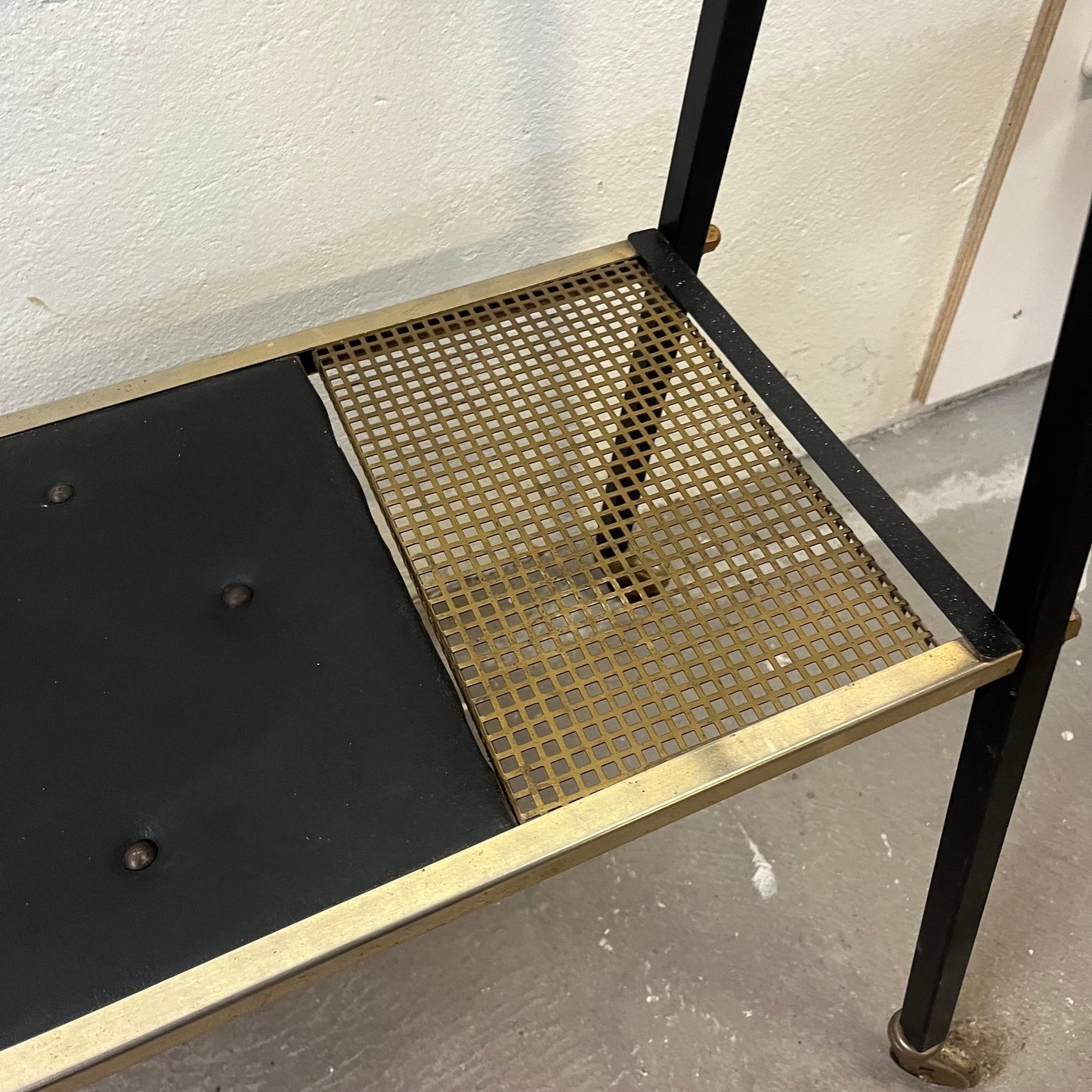 A Mid-Century Two-Tier Serving Trolley / Bar Cart with Bottle Holder | c.1960s