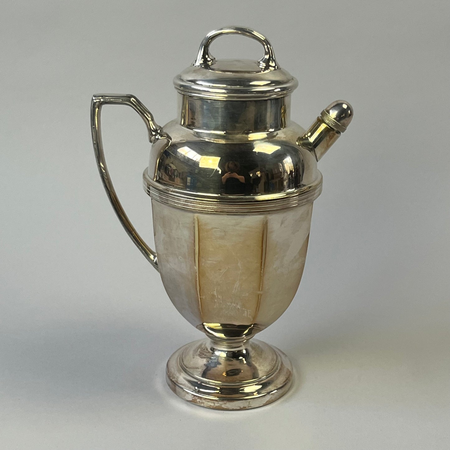 Art Deco Silver-Plated Cocktail Shaker & Pitcher – Classic Martini Shaker