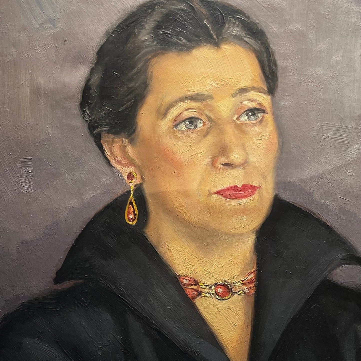 Dutch Portrait of a Lady with Coral Necklace and Zeeuwse Knot | c.1953