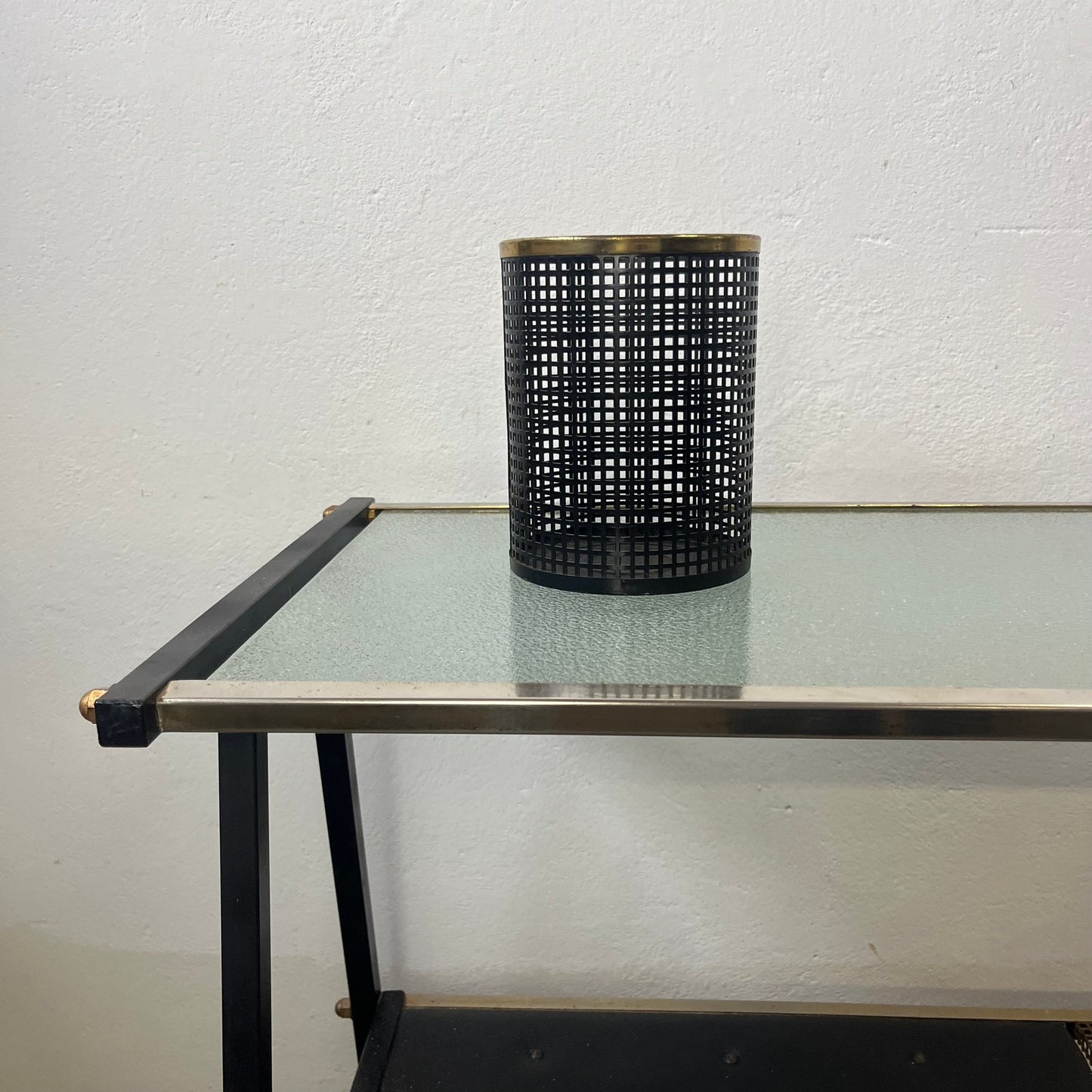 A Mid-Century Two-Tier Serving Trolley / Bar Cart with Bottle Holder | c.1960s