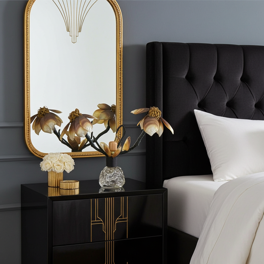 Art Deco Boudoir Light with Sea Shells and Mother-of-Pearl Flowers – c.1925